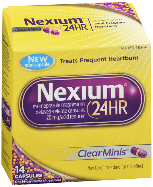 Nexium 24HR, Acid Reducer, Delayed-Release, Capsules - 14 Capsules