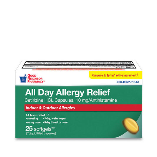 GNP All Day Allergy 10mg Softgel Capsules 25ct