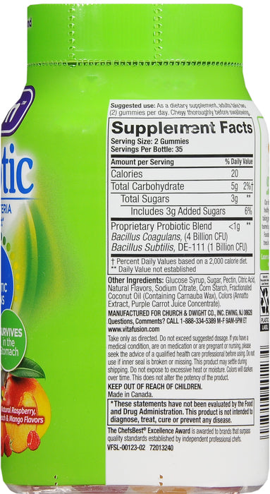 Vitafusion Probiotic Supplement Gummies 70ct
