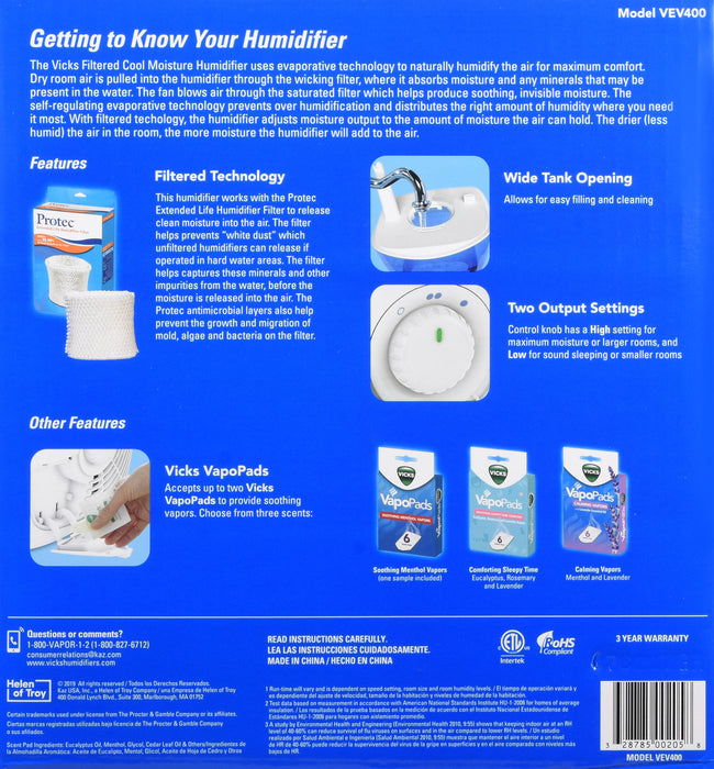 Humidifier 2024 vicks filter