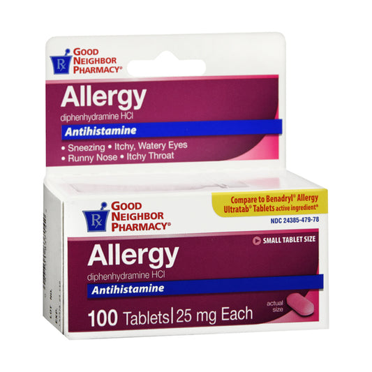 GNP Allergy 25mg Tablets 100ct